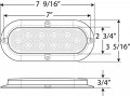Stl78abp Amber 6 In Oval Sealed Led Light For Surface Mount Universal Fit Sonically 360 Degrees Position Hard Wire With Ground