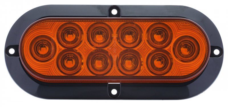 Stl78abp Amber 6 In Oval Sealed Led Light For Surface Mount Universal Fit Sonically 360 Degrees Position Hard Wire With Ground