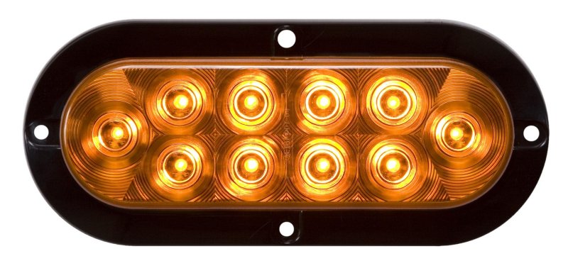 Stl78abp Amber 6 In Oval Sealed Led Light For Surface Mount Universal Fit Sonically 360 Degrees Position Hard Wire With Ground