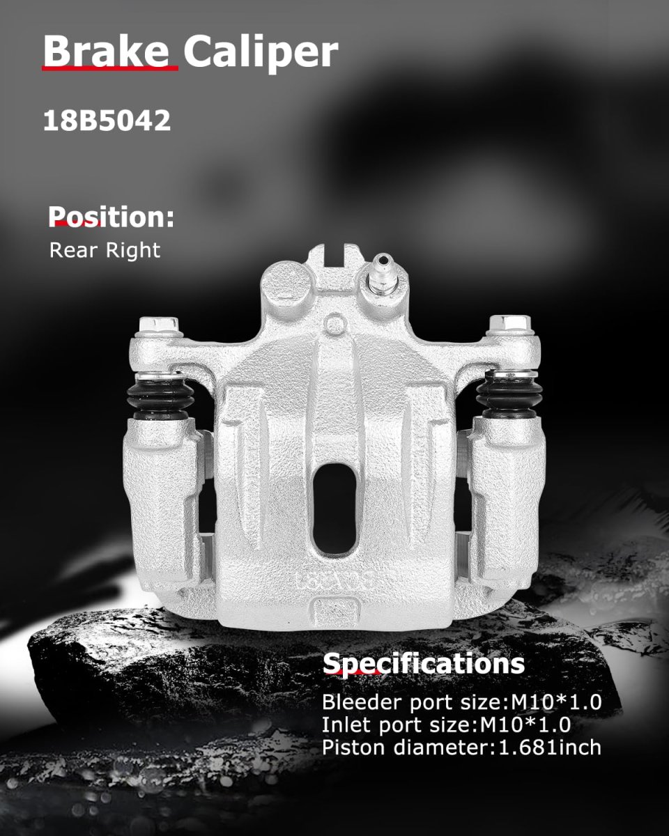 Rear Right Disc Brake Caliper Assembly With Bracket 18b5042 For Ford Edge 2007 2010 Lincoln Mkx Mazda Cx 7 2012 Passenger Side