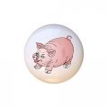 Pig Design 001 Pigs Decorative Glossy Ceramic Cupboard Cabinet Pulls Dresser Drawer Knobs 