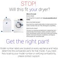 Y312959 314774 Clothes Dryer Drum Drive Belt Replacement 100 In Long 3 8 Wide 5 Ribs For Sd312959 And Multiple Models