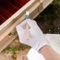 Uxcell 0 6 Width Small Paint Brush Nylon Bristle With Wood Handle Painting Tool For Wall Door Cabinets Furniture Fences White