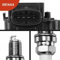 A-premium Set Of 5 Ignition Coil Pack And Iridium Spark Plugs Compatible With Volvo Xc70 Xc90 2003-2006 S60 2001-2005 S80