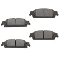 Rear D1707 Ceramic Disc Brake Pad Set With Hardware For Cadillac Escalade Chevrolet Silverado 1500 Suburban Tahoe And Gmc 