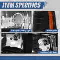 Auto Dynasty 8pcs Factory Style Headlights Assembly With Bumper And Corner Lamp Compatible Chevy C10 C K Blazer Suburban Tahoe