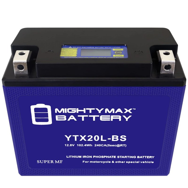 Mighty Max Battery Ytx20l-bs Lithium Replacement For Harley-davidson Fxdb Dyna Street Bob 07-12
