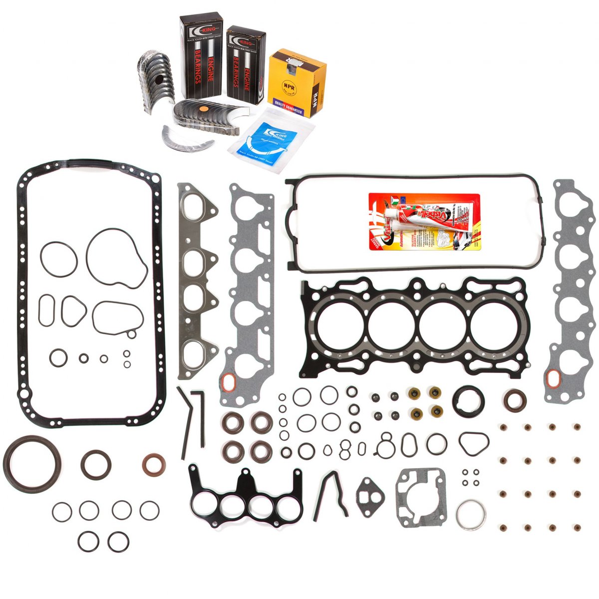 Engine Rering Kit Fsbrr4013 For 94-97 Acura Honda 2 Sohc F22b1 Full Gasket Set 010 In Oversize Main Rod Bearings 0 020 Piston