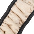 Elastic Leopard Pattern Fluffy Car Steering Wheel Cover With Handbrake Gear Shift Set Universal Red