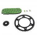 Fits Honda Xr400r 400 R Green Chain And Sprocket 14 45 110l