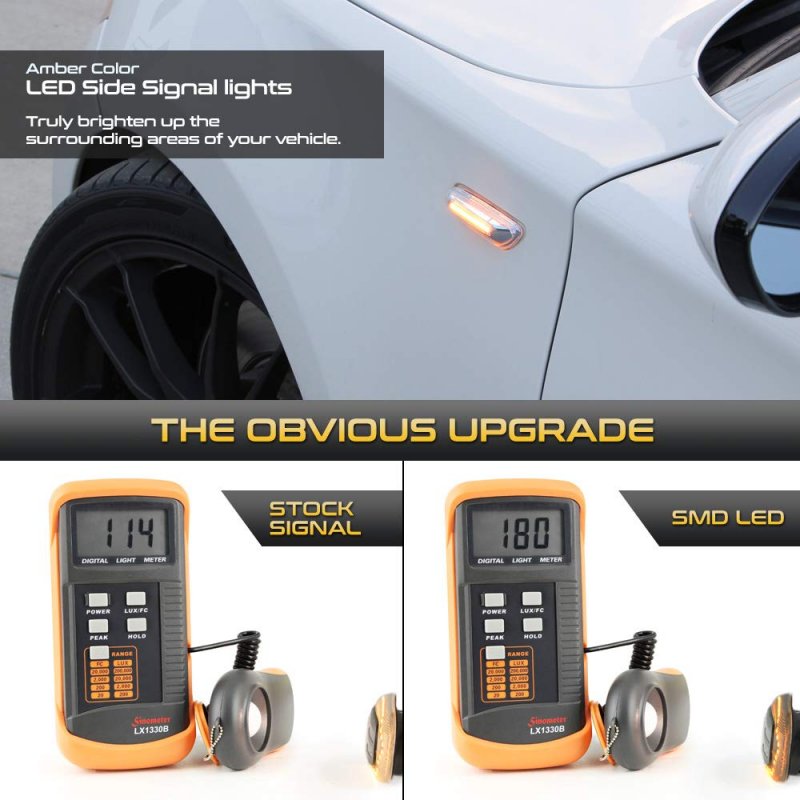 Dark Smoked Led Front Fender Side Marker Light Turn Signal Blinker Lamp Assembly For Mini Cooper F55 F56 F57 Hatchback
