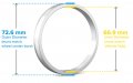 Stancemagic Hubcentric Rings Pack Of 4 66 9mm Id To 72 6mm Od Silver Aluminum Hubrings Compatible With Cadillac Chevrolet Gmc