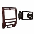 95-5822cm Double Din Installation Dash Kit For 2009 2010 Ford F-150 King Ranch Non Nav Black Brown Stereo Mounting Panel Trim 
