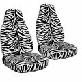 Universal Animal Print Zebra High Back Seat Cover Pair For Cars Trucks Suvs Zebra 