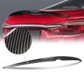V-style Rear Car Trunk Lid Spoiler Compatible With Mazda 6 Sedan 2019-2021 Glossy Black Carbon Fiber