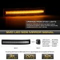 Amber Led Strip For 2009-2014 Ford F150 Clear Lens Side Mirror Marker Turn Signal Light Blinker Lamp Assembly Replacement Pair