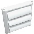 Lambro 1423w White Plastic Louvered Vent 4-inch By 