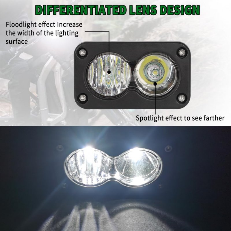 Floodlight Headlight Kit For Talaria Sting R Mx4 3 In Led Motorcycle Light Bar With Pc Lens And Waterproof Plug Black