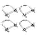 M10 Round U-bolts 4 Sets 63mm 28 Inner Width 102mm 4 Length 201 Stainless Steel U-clamp Bolt With Plates Nuts For Automobile 