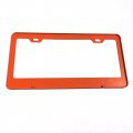 Uframe Stainless Steel License Plate Frame Holder 2 Screw Holes W Adjustable Space Orange