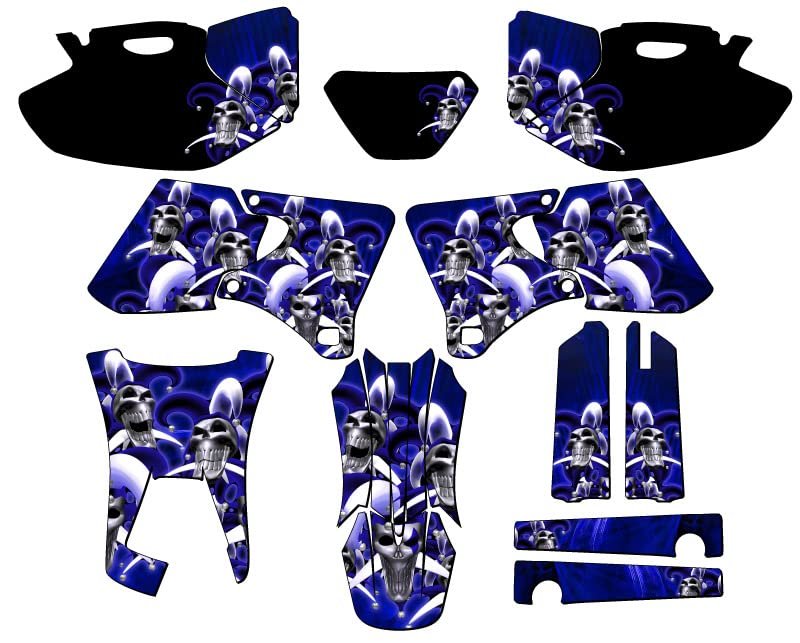 1998-2002 Wr 250 F Jester Blue Senge Graphics Complete Kit For Yamaha