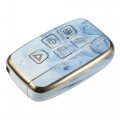 Uxcell Car Key Fob Cover 5 Button Remote Case Blue For Range Rover Evoque Sport Jaguar F-type F-pace Xe Xf