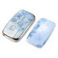 Uxcell Car Key Fob Cover 5 Button Remote Case Blue For Range Rover Evoque Sport Jaguar F-type F-pace Xe Xf