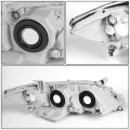 Halogen Model Factory Style Projector Headlight Lamps Compatible With Toyota Camry 07-09 Driver Left Side Chrome Housing Amber
