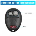 Uxcell Car Replacement Key Fob Shell Case L2c0007t For Hummer 3 2006-2010 Button Black