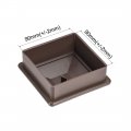Uxcell Flat Top Post Cap For Fence Stair Handrail 90x90mm 3 5inch Plastic Coffee Color