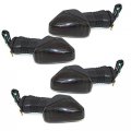 Cicitree 4pcs Black Lens Front Rear Side Turn Signal Light Connector Lamp Indicator Fit For Kawasaki Zx-6r Kle500 Kle650 Klr650