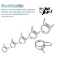 25pcs 14mm 0 55inch Inner Dia Double Wire Spring Hose Clamp Stainless Steel Adjustable Clips For Fuel Line Silicone Tube Water