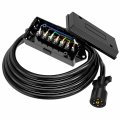 Kohree 7 Way Trailer Plug Cord Pin Wiring Harness Kit With Waterproof Junction Box 8ft Heavy Duty Wire Connector Cable 12v 