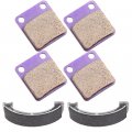 Ocpty Motorcycle Brake Pads Shoes Kit Fits 1999 For Yamaha Big Bear 350 2000 2001 2002 2003 2004 400 Kodiak