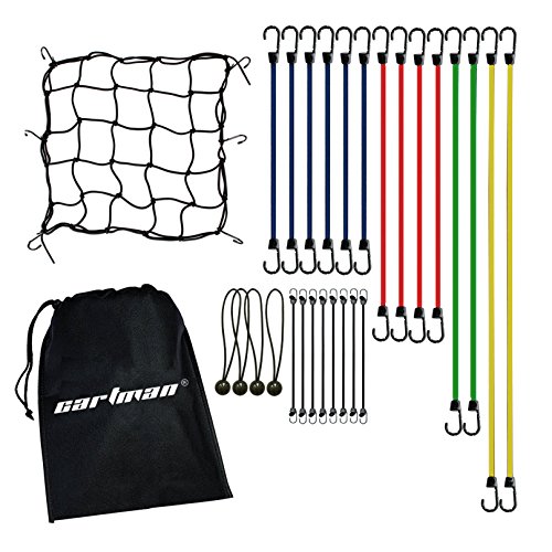 Cartman Bungee Cord Assortment 28 Pieces With Cargo Net