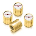 Ram 1500 Trx Premium Aluminum Tire Valve Stem Caps White On Gold Cylinder Style With Diamond Cut Grip Set Of 4 Universal Fit 