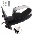 Ocpty Black Driver Side View Mirror Metallic Finish With Power Adjustment Manual Folding Heated Memory Turn Signal Compatible