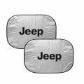 Ipick Image For Jeep Logo Universal Fit Dual Panels 2 Of 28 W X 24 L Easy Folding Windshield Sun Shade