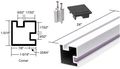 C R Laurence Crl Buffed Brite Anodized 24 Corner Aluminum Counter Post 