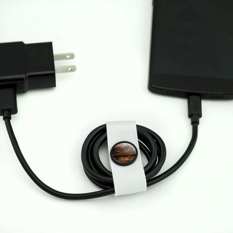 Labyrinth Hedge Maze Goblin City Headphone Earbud Cord Wrap Charging Cable Manager Wire Organizer Set Of 2 White