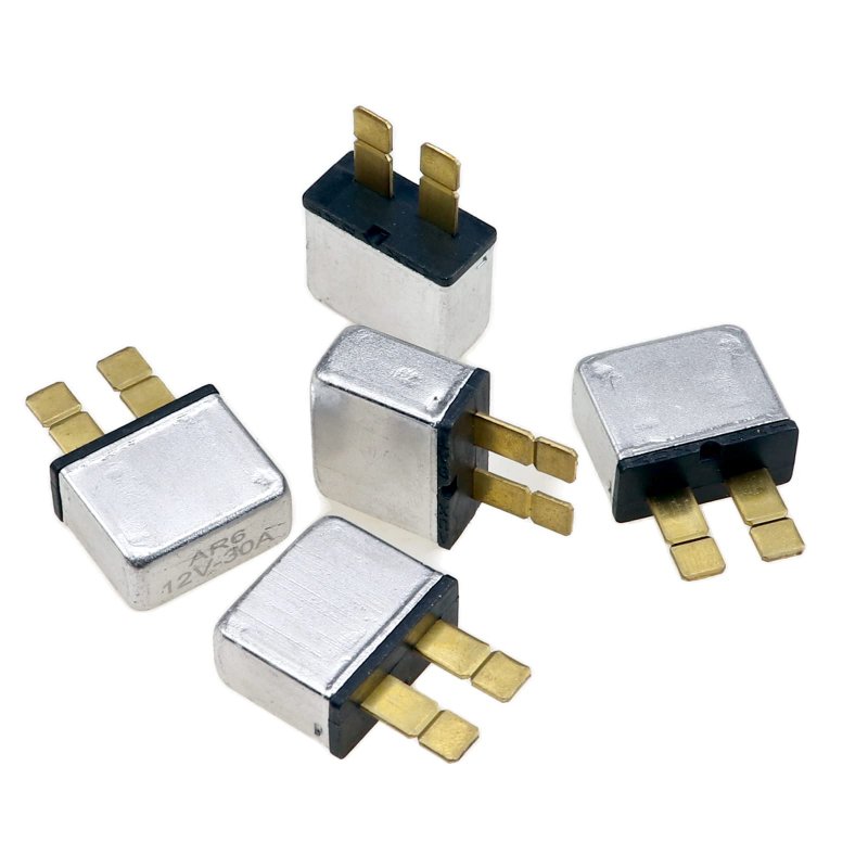 Zookoto 30a Plug In Mounting Automotive Circuit Breaker Snap Off 2 Sections Balde Terminal 5 Pcs
