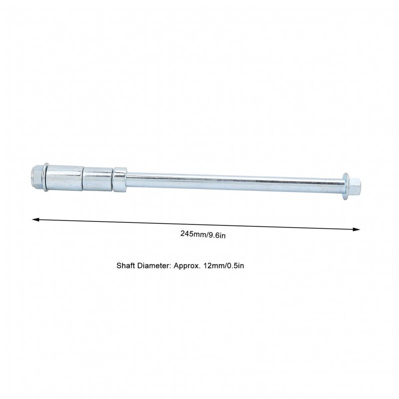 Dirt Bike Axle 245mm 9 6in Steel Alloy Front Back Rear With 3 Spacers Fit For 200cc 250cc Pit Pro Trail