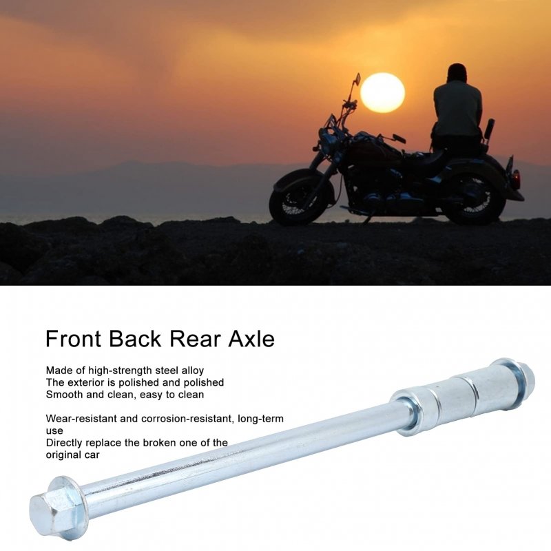 Dirt Bike Axle 245mm 9 6in Steel Alloy Front Back Rear With 3 Spacers Fit For 200cc 250cc Pit Pro Trail