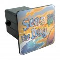 Seas The Day Beach Ocean Tropical Tow Trailer Hitch Cover Plug Insert