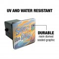 Seas The Day Beach Ocean Tropical Tow Trailer Hitch Cover Plug Insert
