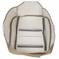 Hecasa Lh Driver Bottom Seat Cover Compatible With 2002-2007 Ford F250 F350 Super Duty Lariat Xlt Synthetic Left Side Leather