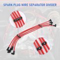 Jdmspeed Engine Spark Plug Wire Separator Divider 8mm 9mm 10mm Black 12pcs Replacement For 8 Cylinder Vehicles Racing Car