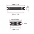 Uxcell Rubber Grommets Oval Double-sided Mount Size 48 X 20 Mm For Wire Protection 4pcs