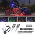 Ledglow 6pc Advanced Million Color Led Motorcycle Accent Underlow Light Kit 15 Solid Colors 6 Patterns Multi-color Flexible