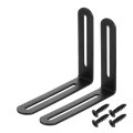 2pcs Adjustable L-shape Corner Brace With Slot 4 72 X 3 94 Inch Stainless Steel Slotted Right Angle Bracket Screws For Wooden 